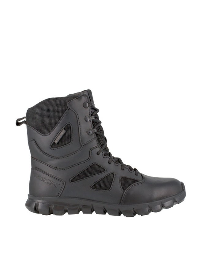 Reebok Work Sublite Cushion Tactical 8" Black Men's Waterproof Tactical Boot with Side Zipper - Image 1
