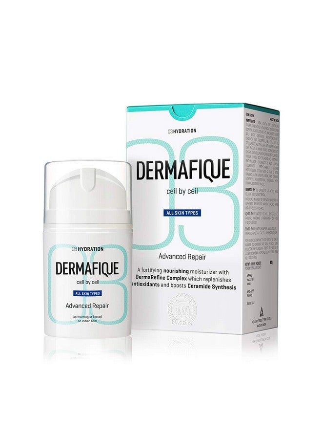 Dermafique Advanced Repair Night Cream With Niacinamide - 50G, Moisturizer For Face, 5X Ceramide Synthesis, Boosts Collagen Production, Enriched With Pro Vitamin E, Suitable For All Skin Type | Dermatologist Tested - Image 1