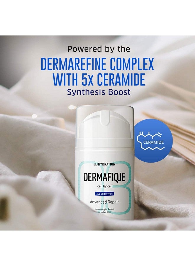 Dermafique Advanced Repair Night Cream With Niacinamide - 50G, Moisturizer For Face, 5X Ceramide Synthesis, Boosts Collagen Production, Enriched With Pro Vitamin E, Suitable For All Skin Type | Dermatologist Tested - Image 2