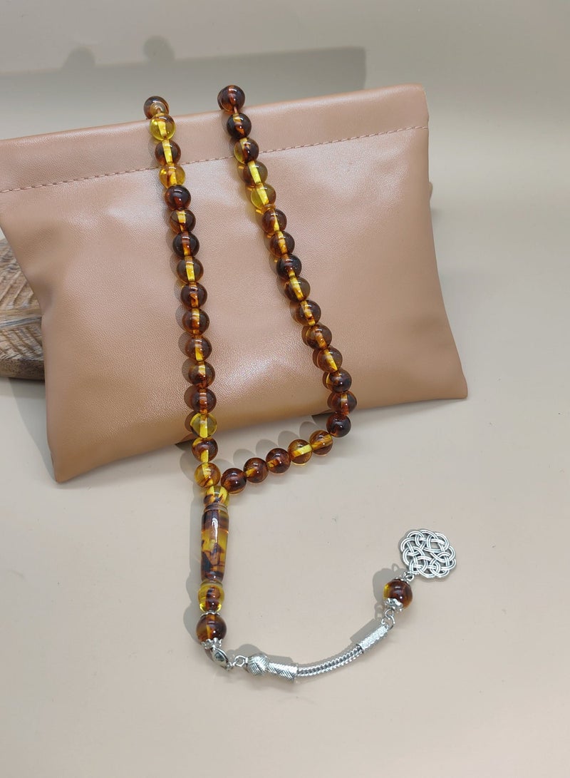 general 45 Men's Resin Amber Prayer Beads/Tasbih/10cm - Image 2