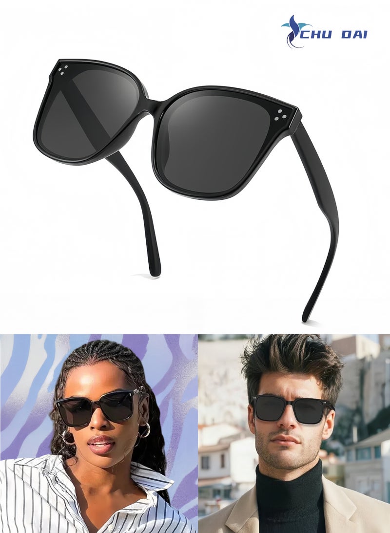 CHU DAI Sunglasses Oversized Fit Over, Trendy Wear Over Glasses, Polarized UV400 Protection Sunglasses for Driving - Image 1
