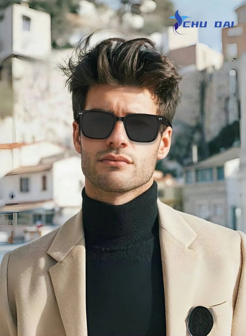 CHU DAI Sunglasses Oversized Fit Over, Trendy Wear Over Glasses, Polarized UV400 Protection Sunglasses for Driving - Image 2