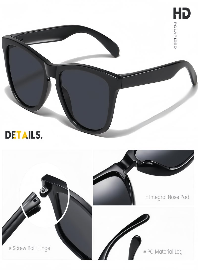 CHU DAI Sunglasses Oversized Fit Over, Trendy Wear Over Glasses, Polarized UV400 Protection Sunglasses for Driving - Image 4