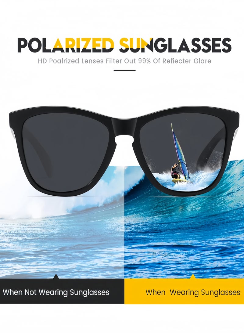 CHU DAI Sunglasses Oversized Fit Over, Trendy Wear Over Glasses, Polarized UV400 Protection Sunglasses for Driving - Image 5