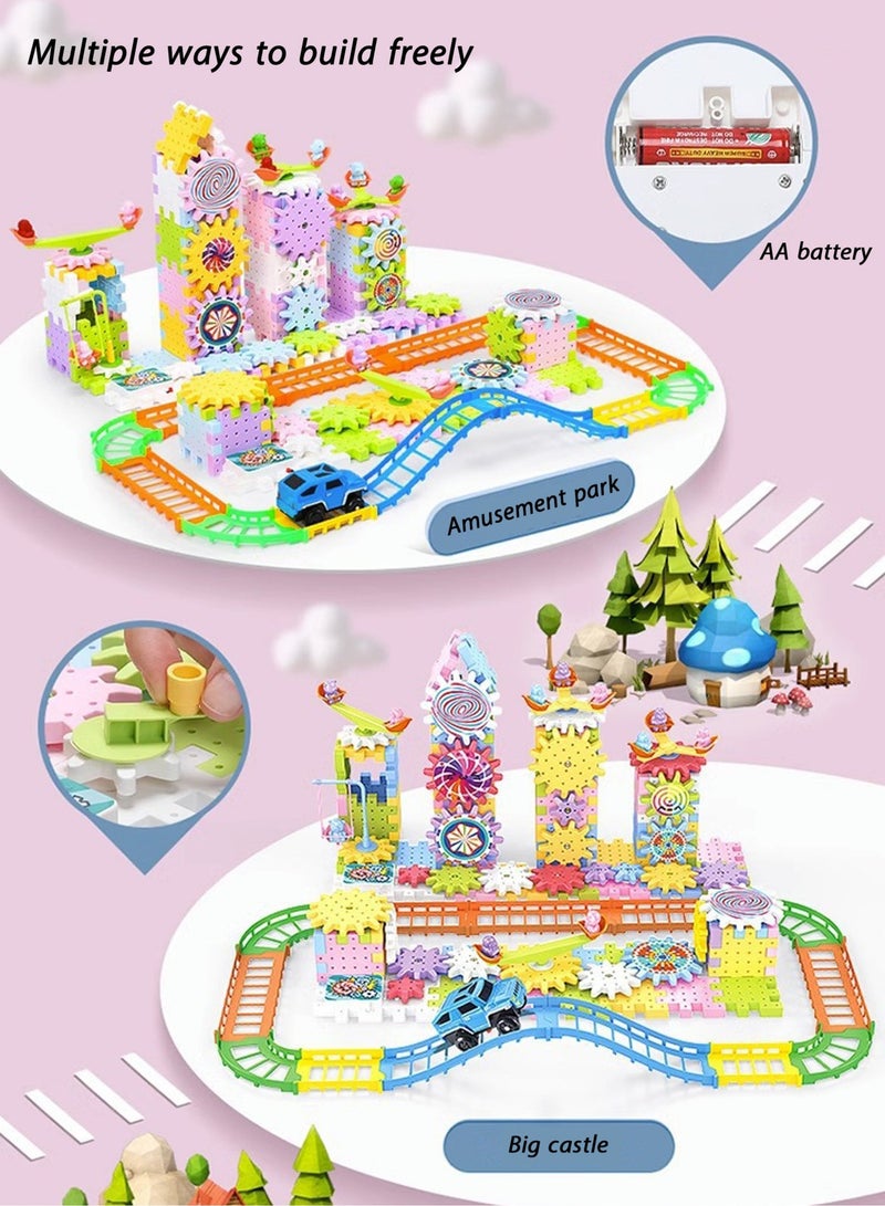 Paka Rabbit 203PCS Electric Gear Building Block Toys,DIY Building Block Toy Set,Deluxe Building Set, STEM Construction Toy Set,Interactive Preschool Learning Toys for Kids - Image 3