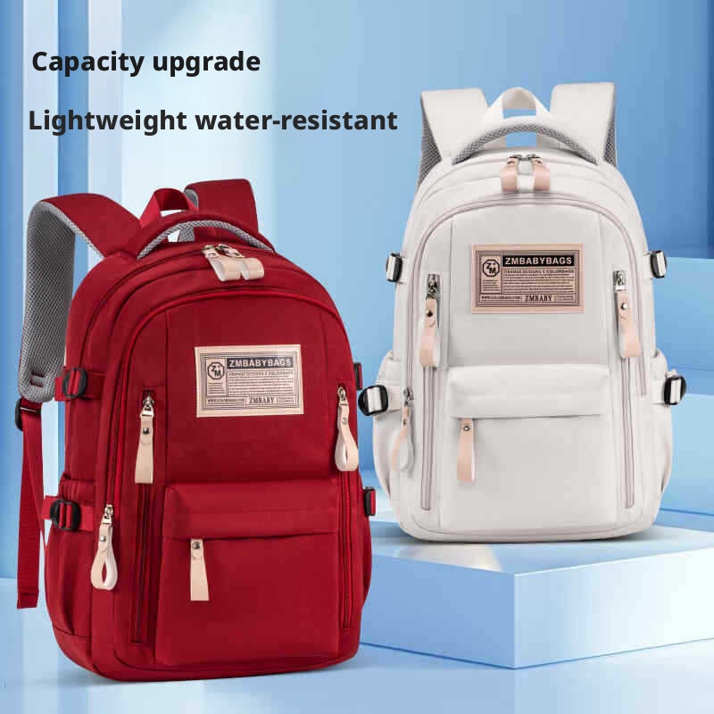Sesame Baby 2024 Solid Color School Backpack for Boys Girls, Large Capacity - Image 3