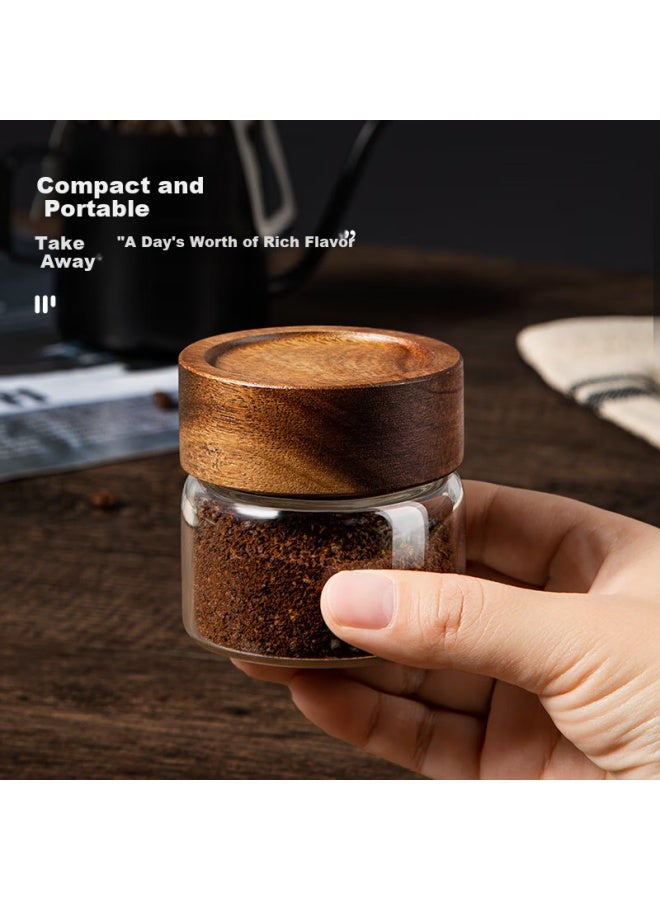 Newair Glass Coffee Grounds Airtight Container, Coffee Bean Storage Jar, Mini Portable Food-grade Tea Storage Container - Image 2
