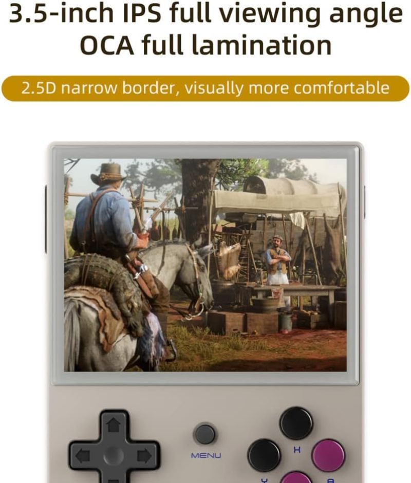 RG35XX Handheld Game Console with 5400+ Games, 3.5 Inch IPS Screen, Linux System, Retro Video Game Console, Support 64G TF Card, HDMI TV Output - Image 3