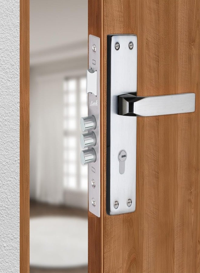 Link Fixio Mortise Lock | 20 CM| Suitable for Left & Right Handed Doors | Both Side Key | SS Finish | Locking Mechanism | Miled Steel Built | 1,00,000+ Cycle Tested | 2-Year Warranty - Image 1