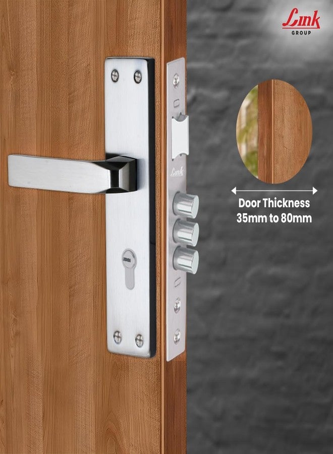Link Fixio Mortise Lock | 20 CM| Suitable for Left & Right Handed Doors | Both Side Key | SS Finish | Locking Mechanism | Miled Steel Built | 1,00,000+ Cycle Tested | 2-Year Warranty - Image 2