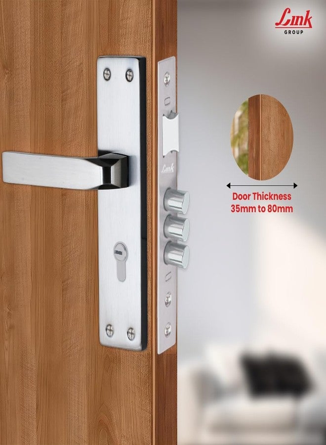 Link Fixio Mortise Lock | 20 CM| Suitable for Left & Right Handed Doors | Both Side Key | SS Finish | Locking Mechanism | Miled Steel Built | 1,00,000+ Cycle Tested | 2-Year Warranty - Image 3
