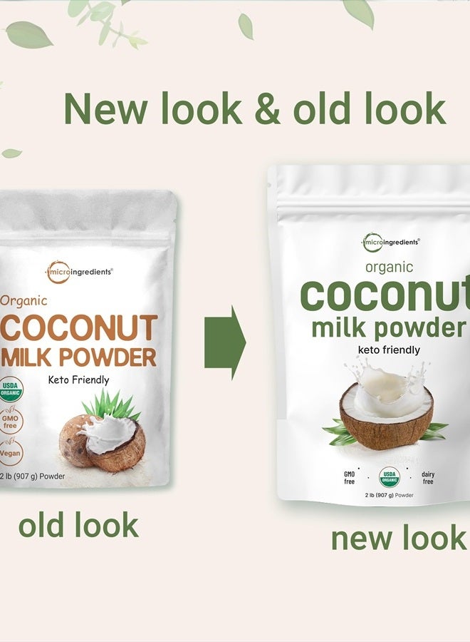 Micro Ingredients مسحوق حليب جوز الهند العضوي، 2 باوند (32 أونصة)، كريمر نباتي، مثالي للقهوة، الشاي والسموذي، غير معدل وراثيًا وصديق للكيتو - Image 4