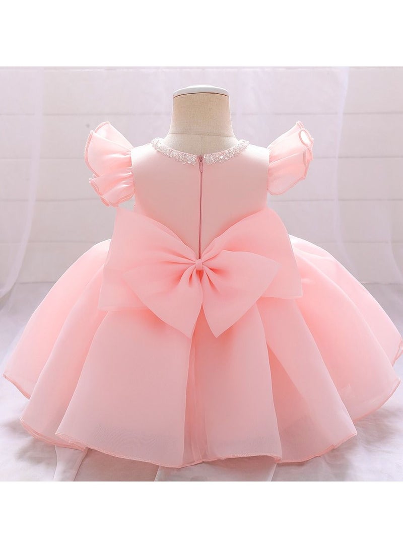 Loquat One year old baby dress flower girl wedding baby princess dress tutu children's dress  - Image 2