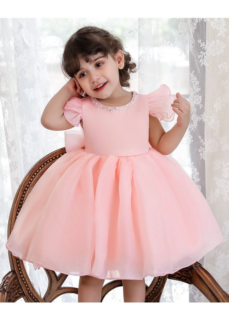 Loquat One year old baby dress flower girl wedding baby princess dress tutu children's dress  - Image 3