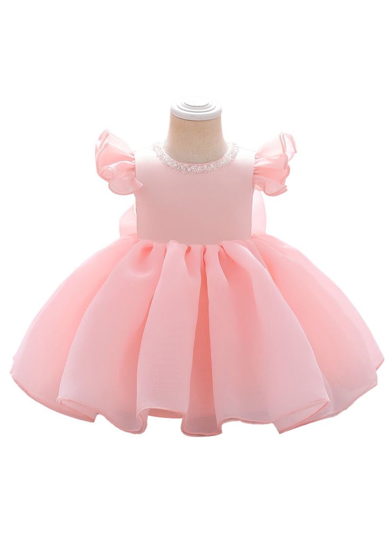 Loquat One year old baby dress flower girl wedding baby princess dress tutu children's dress  - Image 1