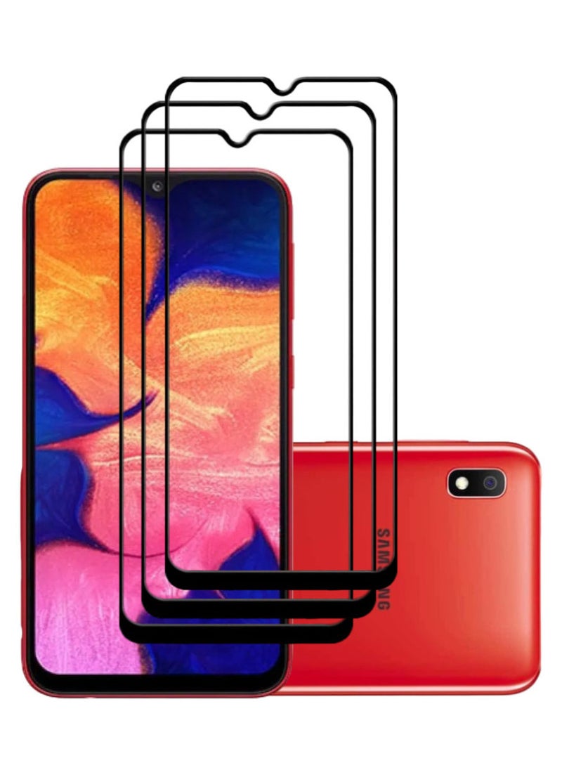 ACLIX 3 Pieces Antistatic ESD Dustproof Premium Quality High Definition Tempered Glass Screen Protector Designed For Samsung Galaxy A10 - Image 1