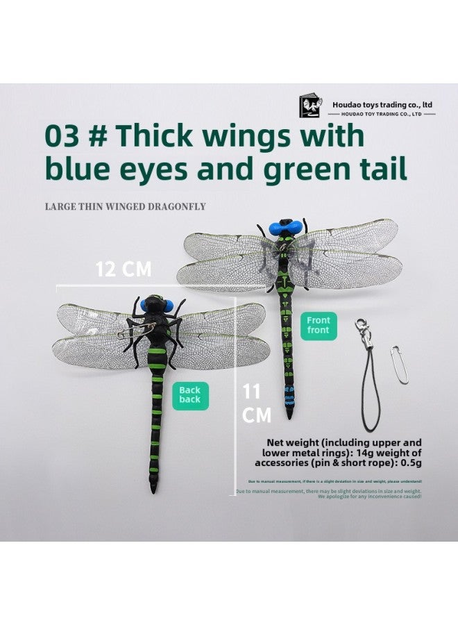 Simulation Dragonfly Exported To Japan Mosquito Repellent Artifact Plastic Model Toy Dragonfly Crafts-Color:03 Thick Wings Green 120*110  - Image 1