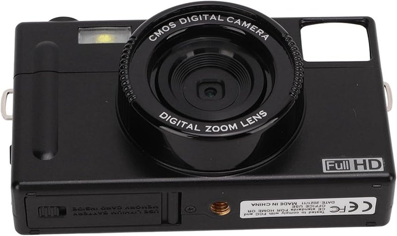 Black 1080P FHD Mirrorless Camera 48MP 16X Zoom 3 Inch LCD Portable Vlogging - Image 5