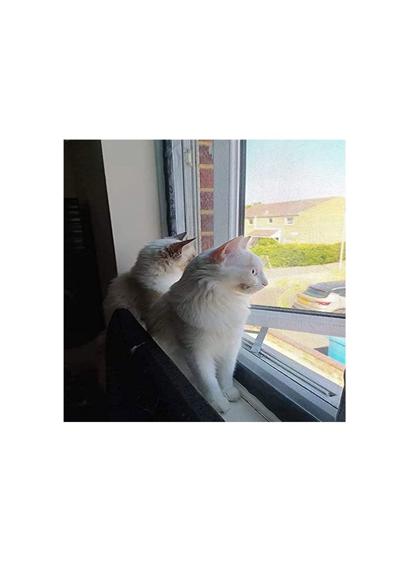 Transparent Balcony Window Mesh Screen for Prevent Escape Cat Anti Mosquito Window Net Anti-Scratch Cat Protection Net with Self-adhesive Tape