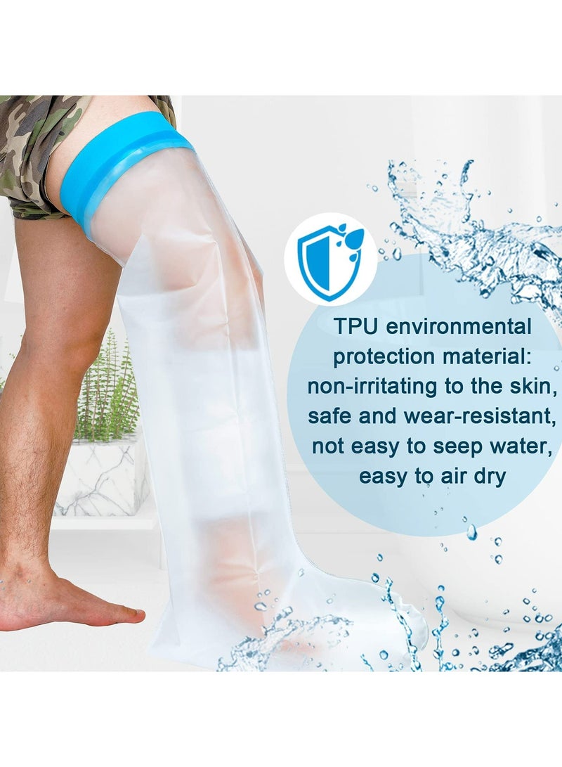 Water Proof Leg Cast Cover for Shower, TPU Watertight Foot Protector, Adult Leg Cast Covers, Protection to Wounds, Keeps Cast and Bandage Dry, Reusable with Watertight Seal - Image 4