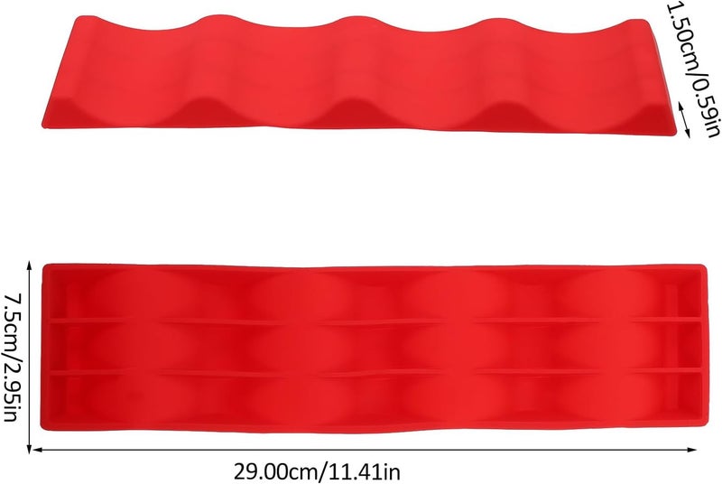GALPADA Creative Red Silicone Wine Bottle Holder Folding Stackable Rack for Refrigerator Organizer Anti-Skid Multipurpose Mat for Home Bar Party Storage Holds Up to Bottles - Image 2