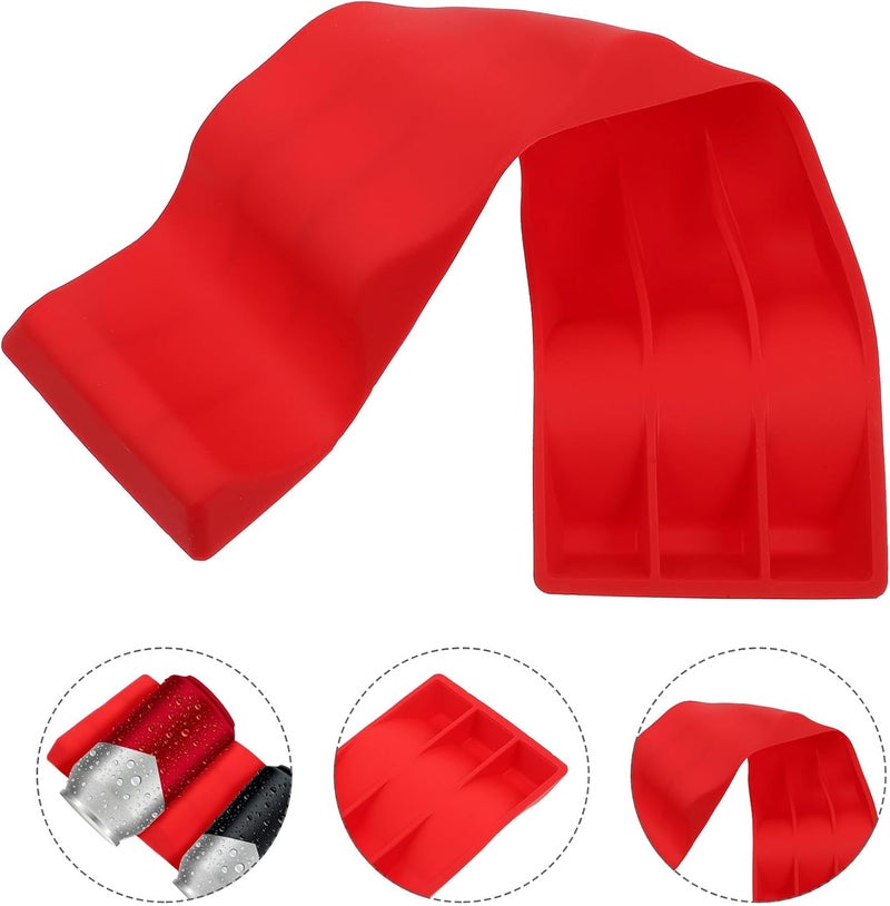 GALPADA Creative Red Silicone Wine Bottle Holder Folding Stackable Rack for Refrigerator Organizer Anti-Skid Multipurpose Mat for Home Bar Party Storage Holds Up to Bottles - Image 4