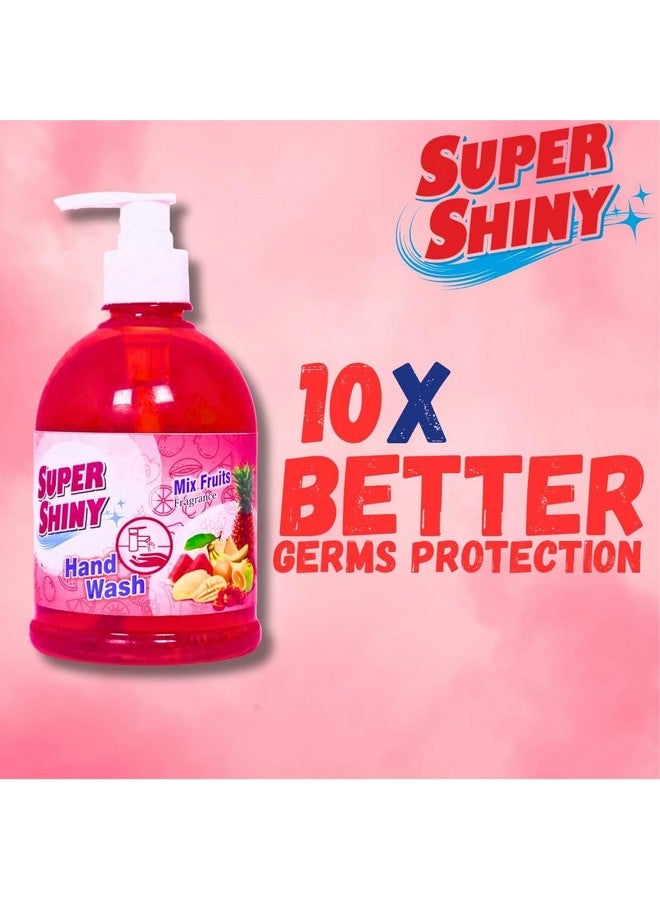 Super Shiny Hand Wash Pump (Pack Of - 300ml each) Hands Moisturizing For Soft and Clean Hands Germs Protect | Advanced Disinfection Formula | pH Balanced Pack Of 2 (7) - Image 4