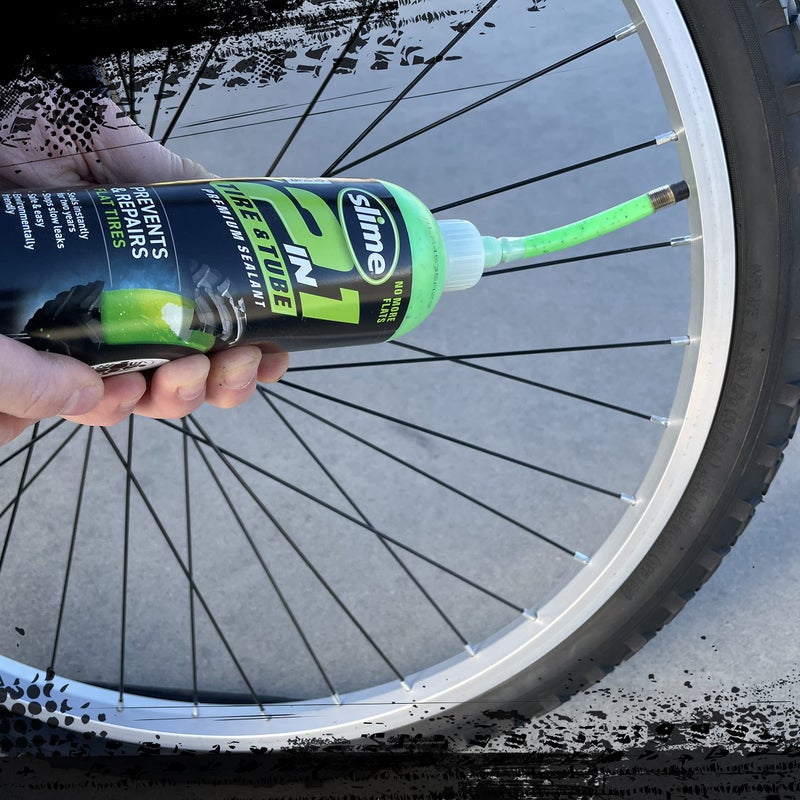 Slime 10193 Tire and Tube Sealant Puncture Repair Sealant, 2-in-1, Premium, Prevent and Repair, Suitable for Non-Highway Tires and Tubes, Non-Toxic, Eco-Friendly, 16oz Bottle - Image 3