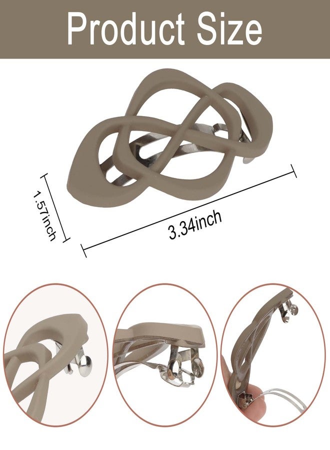 ACO-UINT French Hair Barrettes for Women 8 Pcs Vintage Decorative Barrette Clips for Thin or Thick Hair Non-Slip Flat Hair Accessories for Women Girls - Image 2