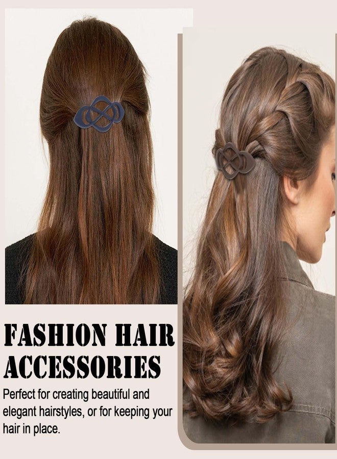 ACO-UINT French Hair Barrettes for Women 8 Pcs Vintage Decorative Barrette Clips for Thin or Thick Hair Non-Slip Flat Hair Accessories for Women Girls - Image 3
