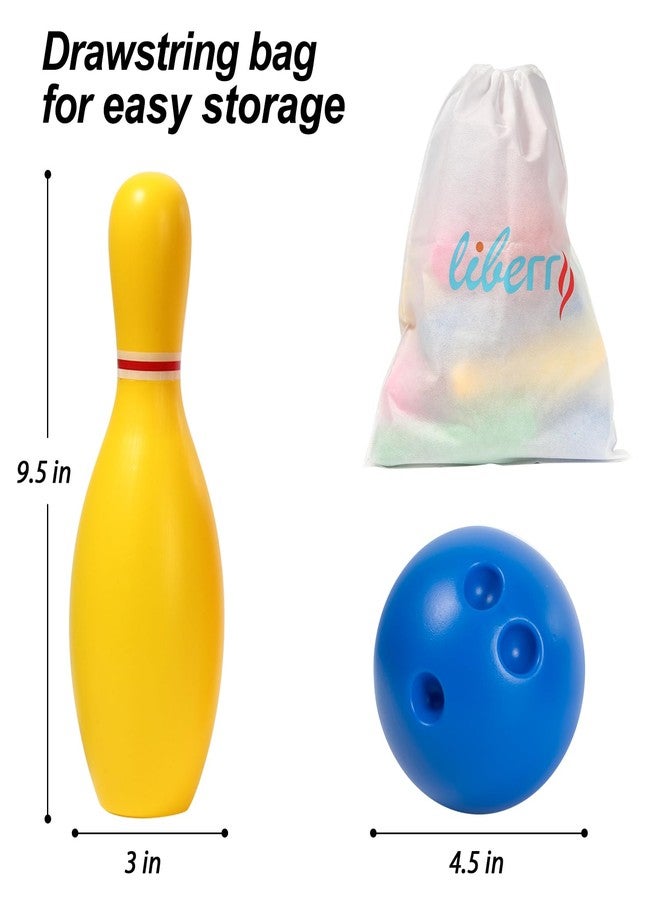 Liberry Kids Bowling Set, 10 Plastic Toy Bowling Pins & 2 Balls, Toddler Indoor Outdoor Sports Games, Educational Birthday Gifts for Boys Girls Ages 2 3 4 5 (Multicolor) - Image 3