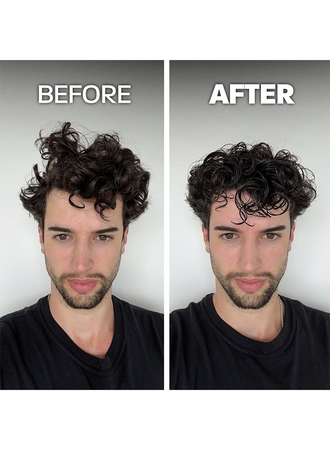 استنادا الي باسيد بادي وركس بلسم يترك على الشعر، تحكم فوري في التجاعيد، يرطب ويغذي الشعر، بلسم مميز للرجال، شعر صحي خالي من التجاعيد في دقائق (198 مل عبوة واحدة) - Image 4