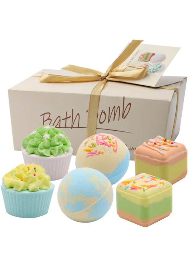Bath Bombs Gift Set 6PCS Natural Bath Salt Ball Set Organic Bubbles for Bath Relaxing