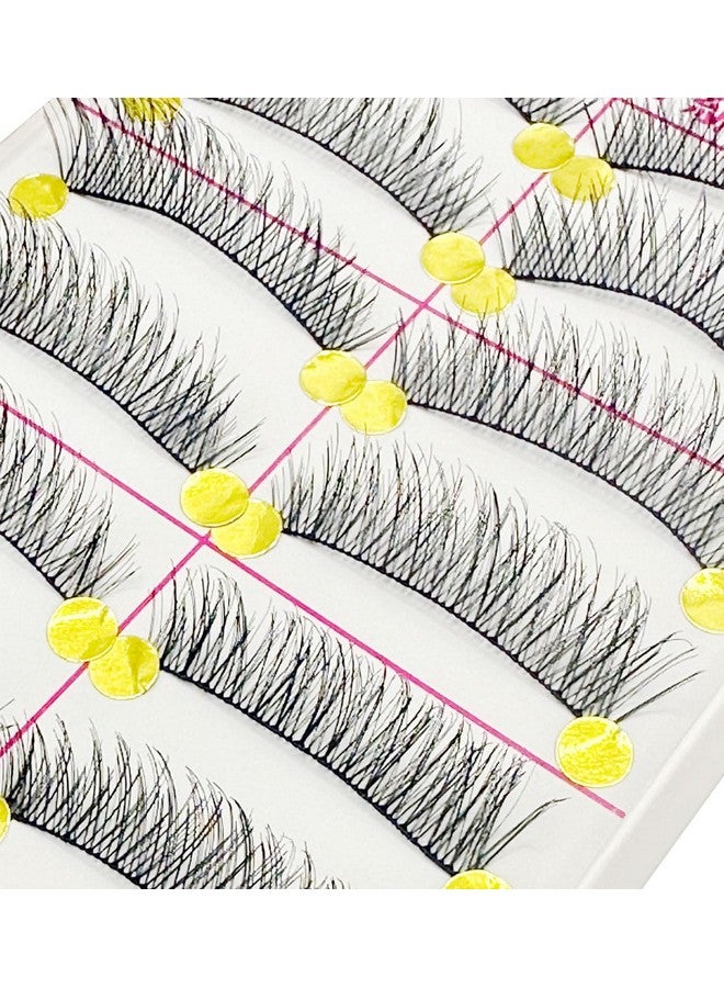 Massmot 10 Pairs False Eyelashes, Natural & soft Long Eyelashes, Wispy Handmade Fake Eyelashe (A0003) - Image 3