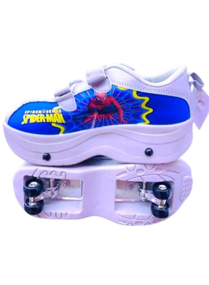 Spiderman Kids Unisex Sneaker Skate Shoes With Wheels And led Lightning Sole Roller Skating Shoes