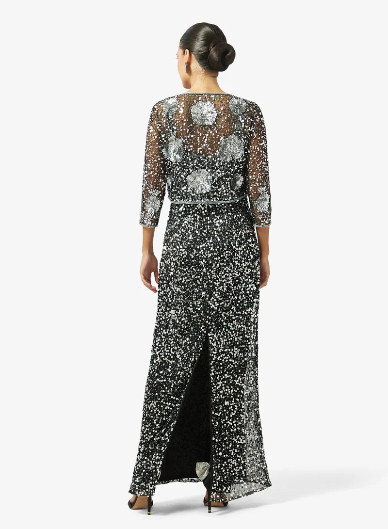 Namshi x  Sequined Evening Gown With Bolero for Women | Best Price UAE