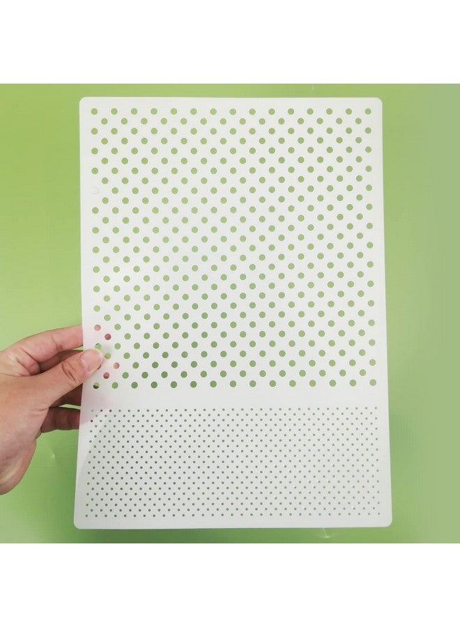 CODOHI Dots Stencils 4 Pcs Polka Dot Stencils Repeating Circle Pattern Assorted Sizes Reusable Mylar Plastic Templates For Painting On Wood Furniture Pillows Wall Scrapbook Card Making Diy Craft - Image 3