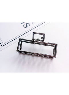 Fodattm Vintage Metal Hair Claw Hair Jaw Clips Hair Clamp Accessories For Women (Rectangle Black)  - Image 2