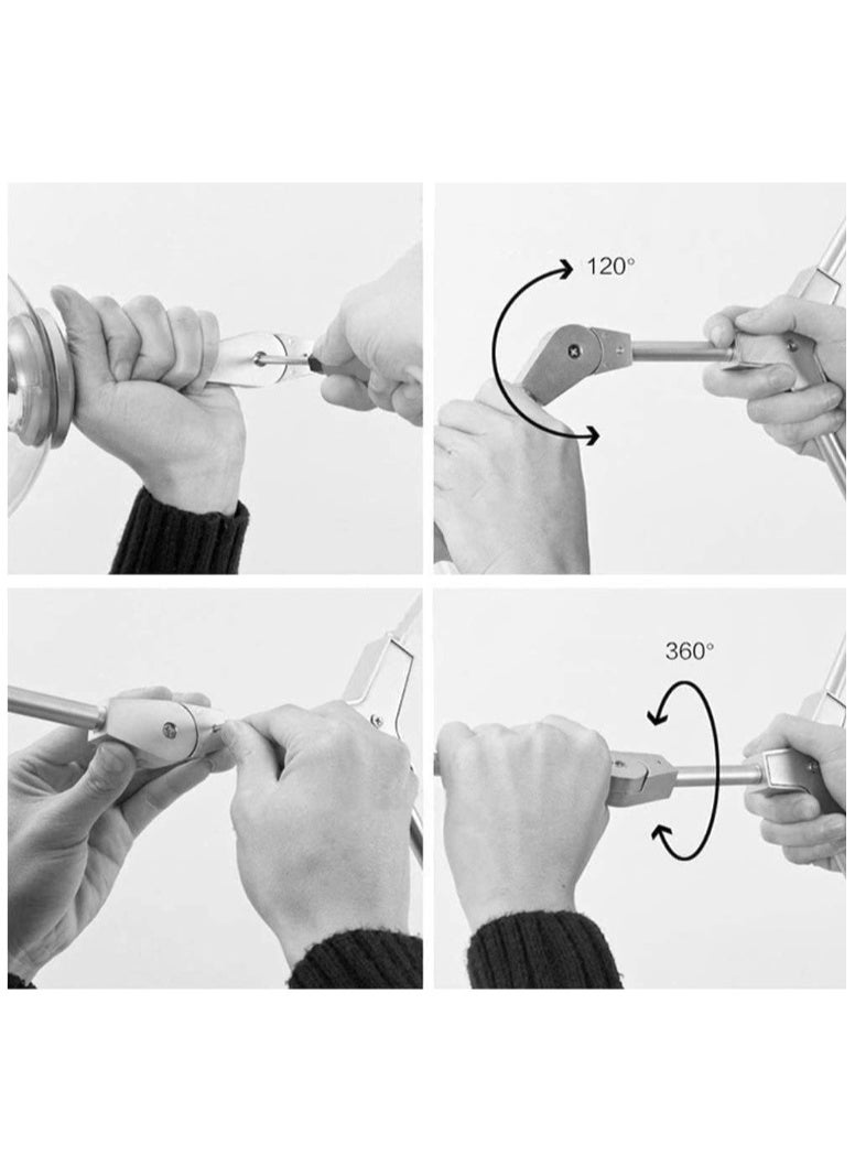 Modern Mid-Century Brass Sputnik Chandelier with 8 Clear Glass Globe Lights – Adjustable Hanging Light Fixture - Image 5