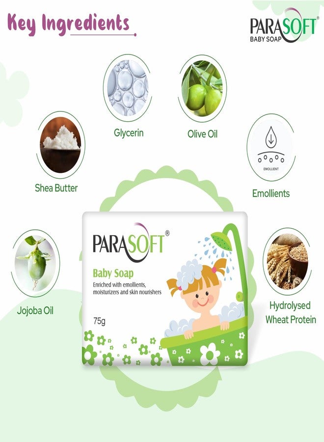 باراسوفت صابون باراسوفت للأطفال 75 غرام (عبوة من قطعتين) - صابون استحمام لطيف ومرطب للأطفال مع مُرطبات ومُغذيات للبشرة | صابون تنظيف لطيف لبشرة الطفل - Image 5