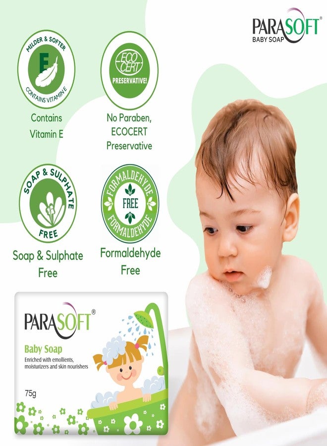 باراسوفت صابون باراسوفت للأطفال 75 غرام (عبوة من قطعتين) - صابون استحمام لطيف ومرطب للأطفال مع مُرطبات ومُغذيات للبشرة | صابون تنظيف لطيف لبشرة الطفل - Image 4