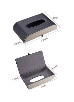 Generic 2 Pcs Senior PU Leather Car Tissue Holder  - Image 2