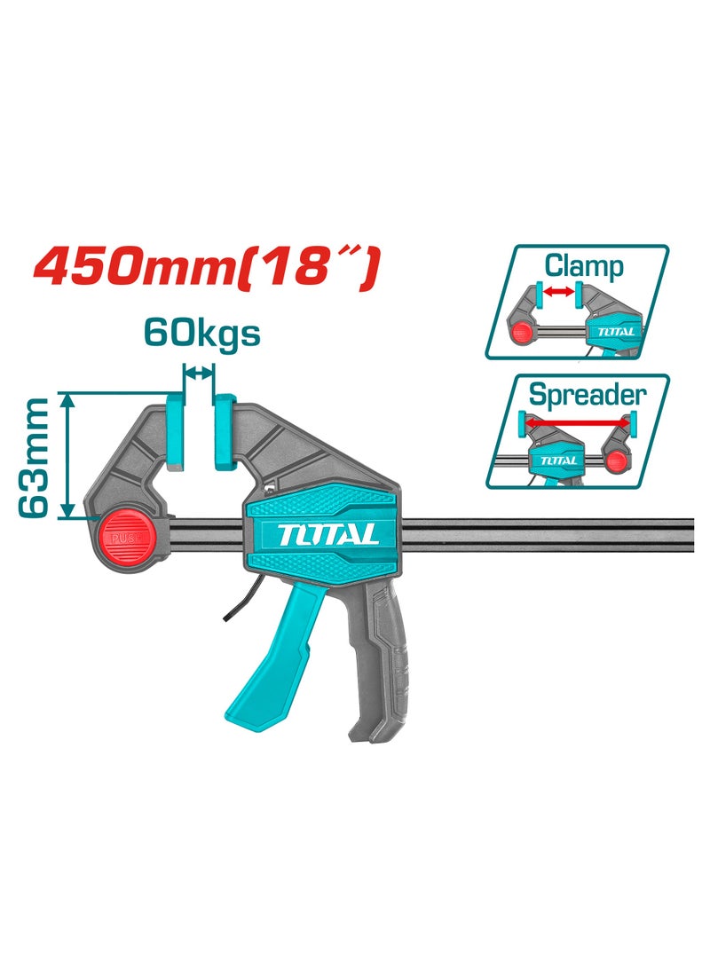 Total Quick Bar Clamps 63-450Mm18 Inch Tht1340603