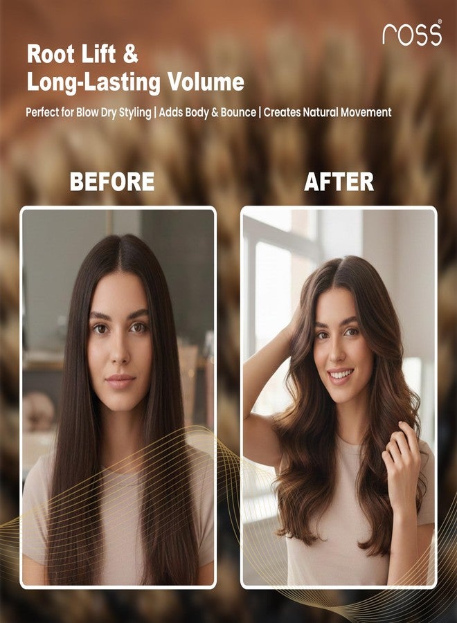 Ross Round Hair Brush with Natural Boar Bristles & Nylon Pins | Professional Blow Dry Styling Brush for Volume, Curl & Shine | Frizz Control | Wooden Handle | For Men & Women - Image 4