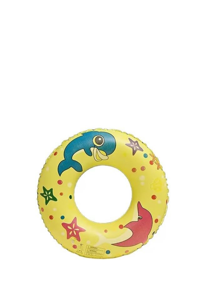 Generic Plastic Round Swimming Baby Float 80 CM - yellow 