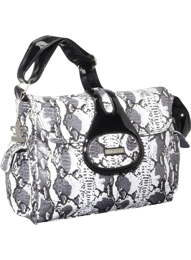 Kalencom Diaper Bag, Elite Python Black and White - Image 1