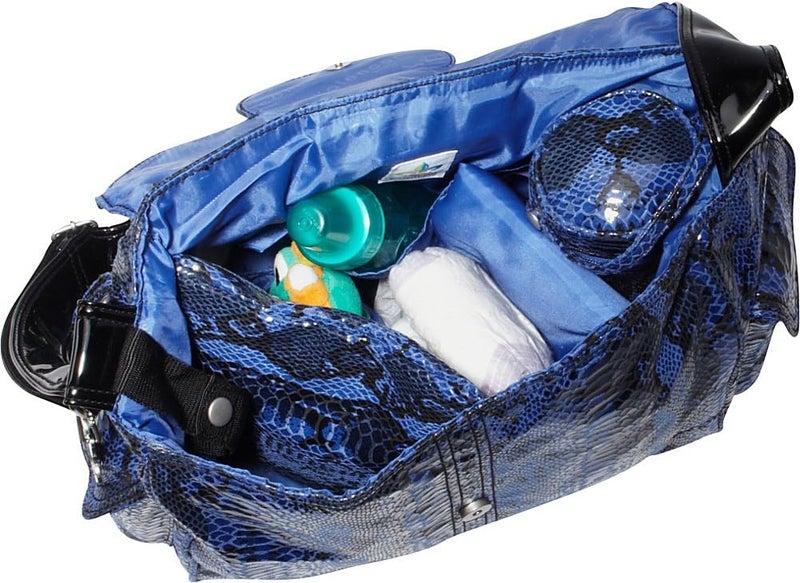 Kalencom Diaper Bag, Elite Python Black and White - Image 2