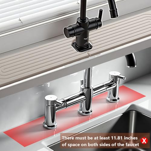 Kowiofame Sink Stone Faucet Mat 23.6 X 3.9 inch Absorbent Faucet Mat Diatomite Sink Drying Stone for Kitchen Bathrooms ( White ) - Image 4