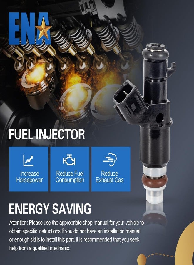 إي أن أه حاقن وقود ENA لسيارة FJ485، رقم القطعة 8001492N، 16450RCAA01، MP55064، طقم من 6 قطع، متوافق مع سيارات أكورا، هوندا، ساتورن، ILX، MDX، TL، أكورد، أوديسي، بايلوت، ريدجلاين، فيو، محركات L4 وV6 سعة 2.0 لتر، 3.0 لتر، 3.5 لتر، موديلات 2003-2011، 2012، 2013، 2014، 2015، 2016، 2017 - Image 2