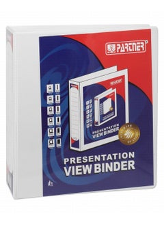 PARTNER Two Ring Presentation Ring Binder White 75mm Spine 